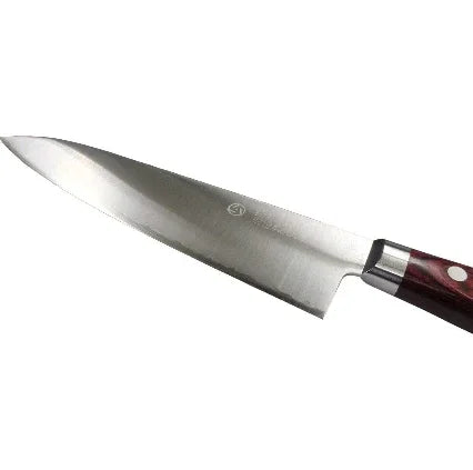 Takamura Hamono Gyuto Knife 180mm with ergonomic handle, designed for chefs and serious home cooks.