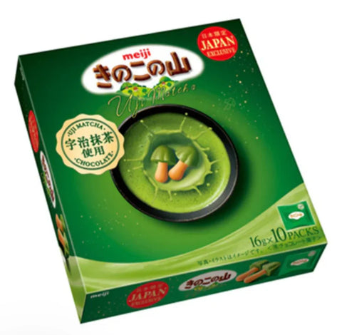 Meiji Kinoko no Yama Uji Matcha in 160g, aromatic Uji matcha, perfect for sharing